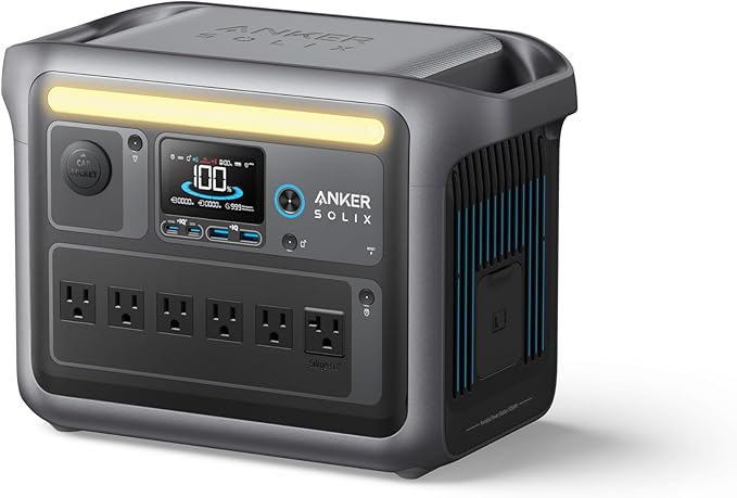 Anker SOLIX C1000 Portable Power Station, 1800W (Peak 2400W) Solar Generator