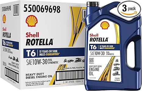 Shell Rotella T6 Full Synthetic 10W-30 Motor Oil