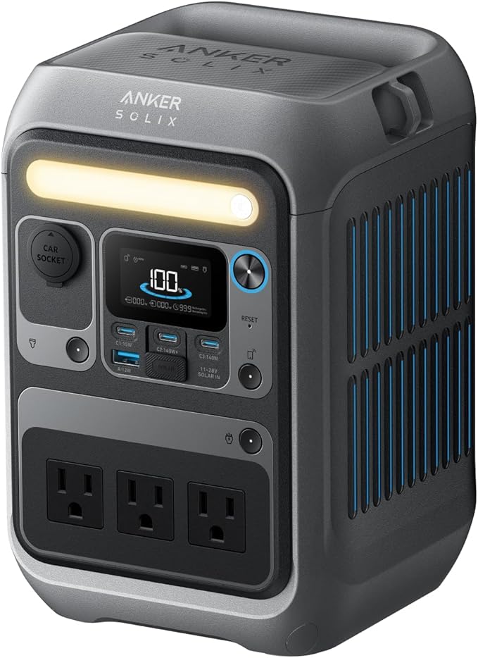 Anker Portable Power Station SOLIX C300, 288Wh LiFePO4 Battery