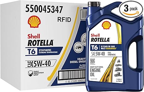 Shell Rotella T6 Full Synthetic 5W-40 Motor Oil